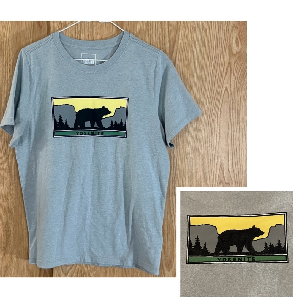 The North Face Gray ‘Yosemite’ Bear Graphic Crewneck T-Shirt